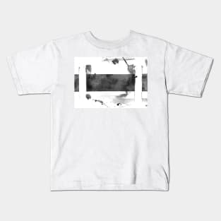Simple abstract boho, Scandinavian monochrome background. Black-white watercolor. Best for the print, fabric, poster, wallpaper, cover and packaging. Kids T-Shirt